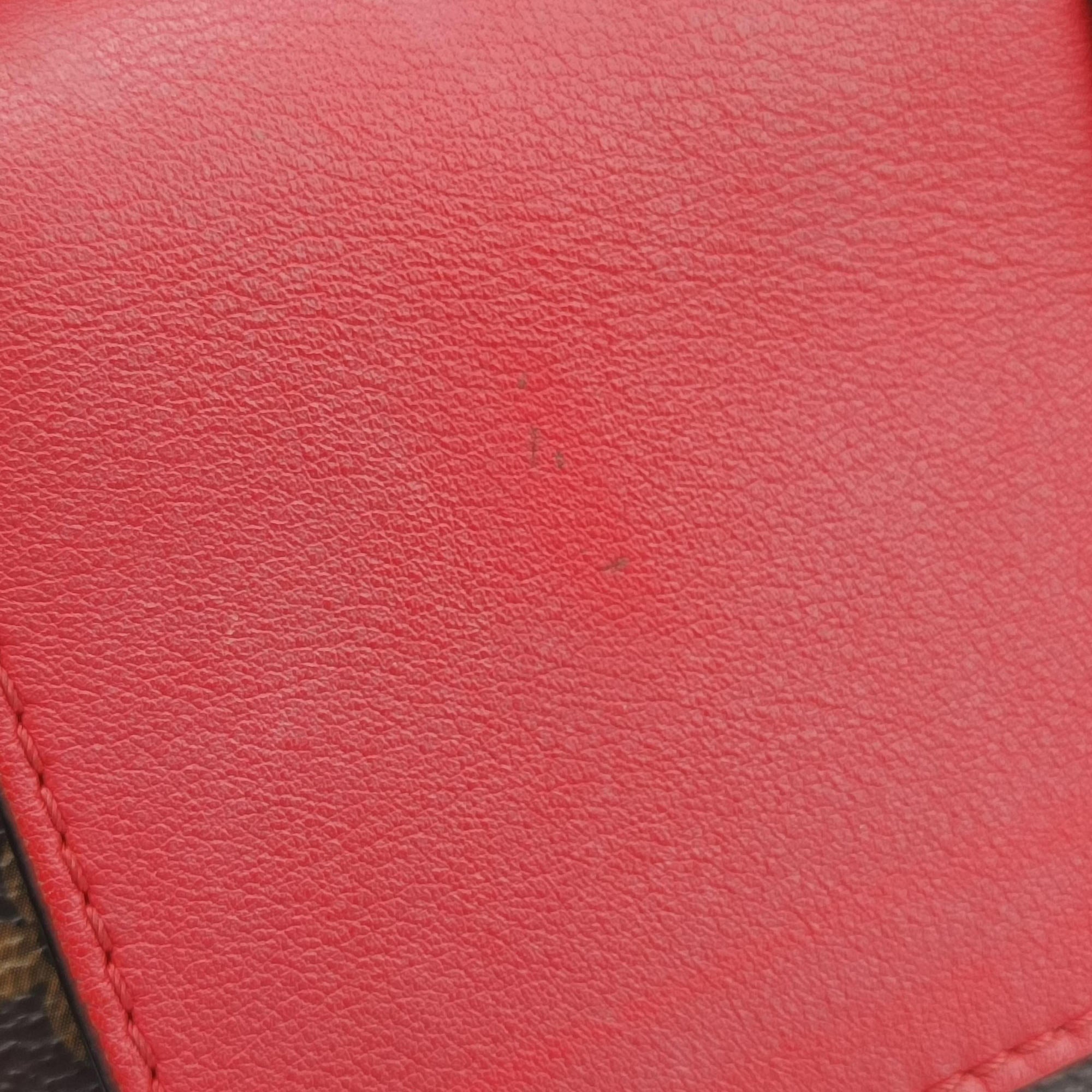 Pre-owned Louis Vuitton Locky BB Monogram/Brown×Coqulicot Monogram canvas×calf leather M44322 shoulderbag | stylenewstar