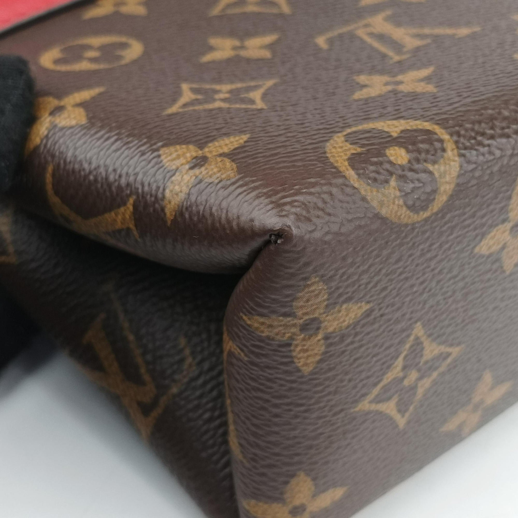 Pre-owned Louis Vuitton Locky BB Monogram/Brown×Coqulicot Monogram canvas×calf leather M44322 shoulderbag | stylenewstar