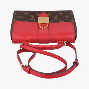 Pre-owned Louis Vuitton Locky BB Monogram/Brown×Coqulicot Monogram canvas×calf leather M44322 shoulderbag | stylenewstar