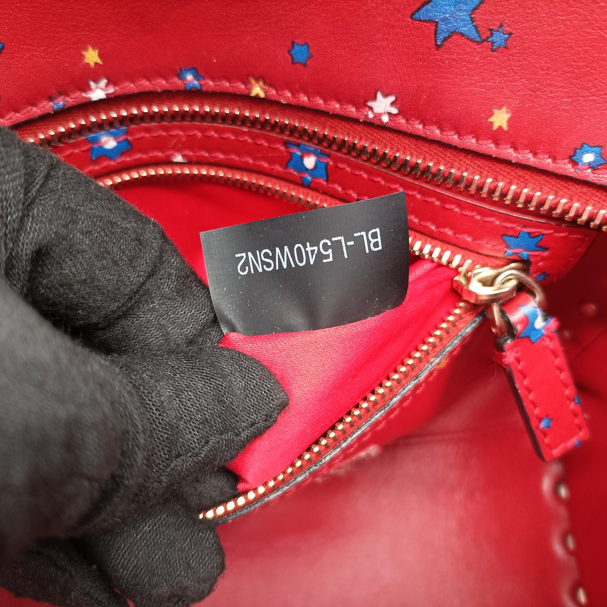 Vintage Valentino Rockstud Red Multi Calfskin  shoulderbag | stylenewstar