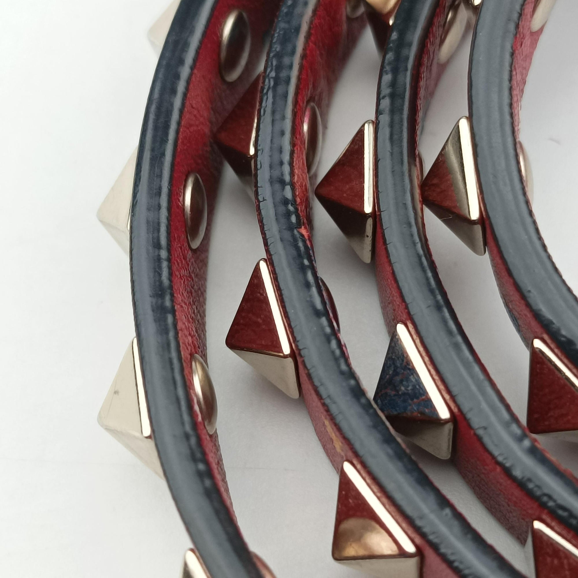 Vintage Valentino Rockstud Red Multi Calfskin  shoulderbag | stylenewstar