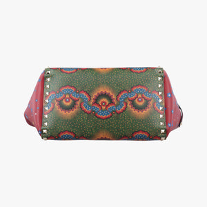 Vintage Valentino Rockstud Red Multi Calfskin  shoulderbag | stylenewstar