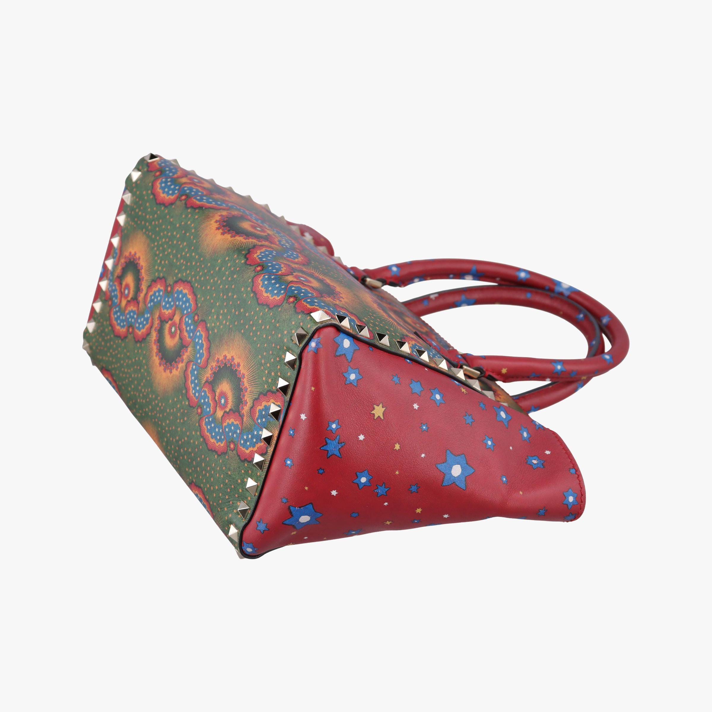 Vintage Valentino Rockstud Red Multi Calfskin  shoulderbag | stylenewstar