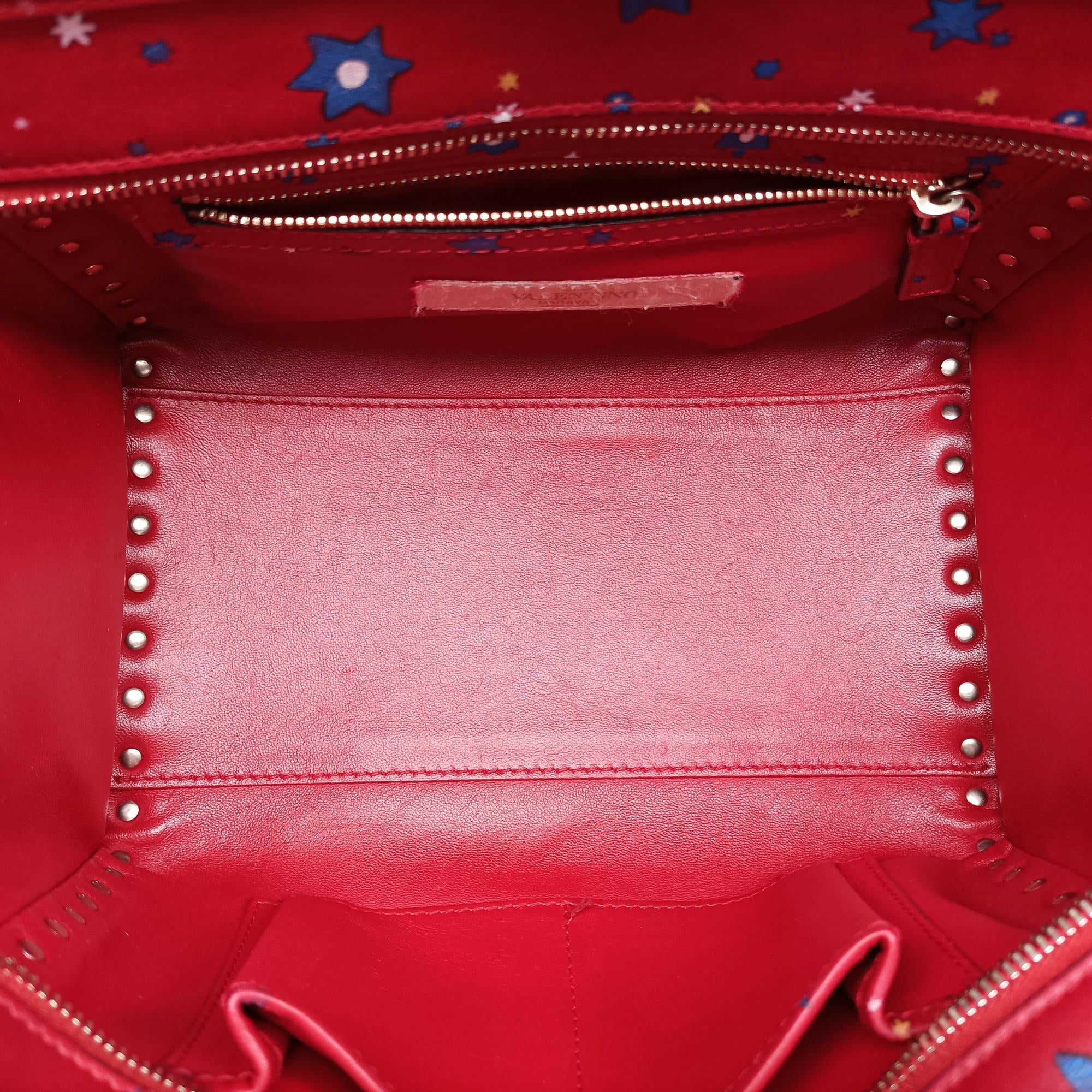 Vintage Valentino Rockstud Red Multi Calfskin  shoulderbag | stylenewstar