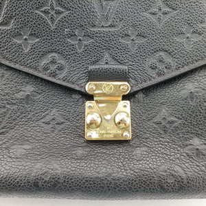 Pre-owned Louis Vuitton Pochette Metis MM Black Monogram Empreinte M41487 shoulderbag | stylenewstar