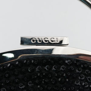 Pre-owned Gucci Beaded Satin Evening Black Sequins 005 47 handbag | stylenewstar