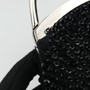Pre-owned Gucci Beaded Satin Evening Black Sequins 005 47 handbag | stylenewstar