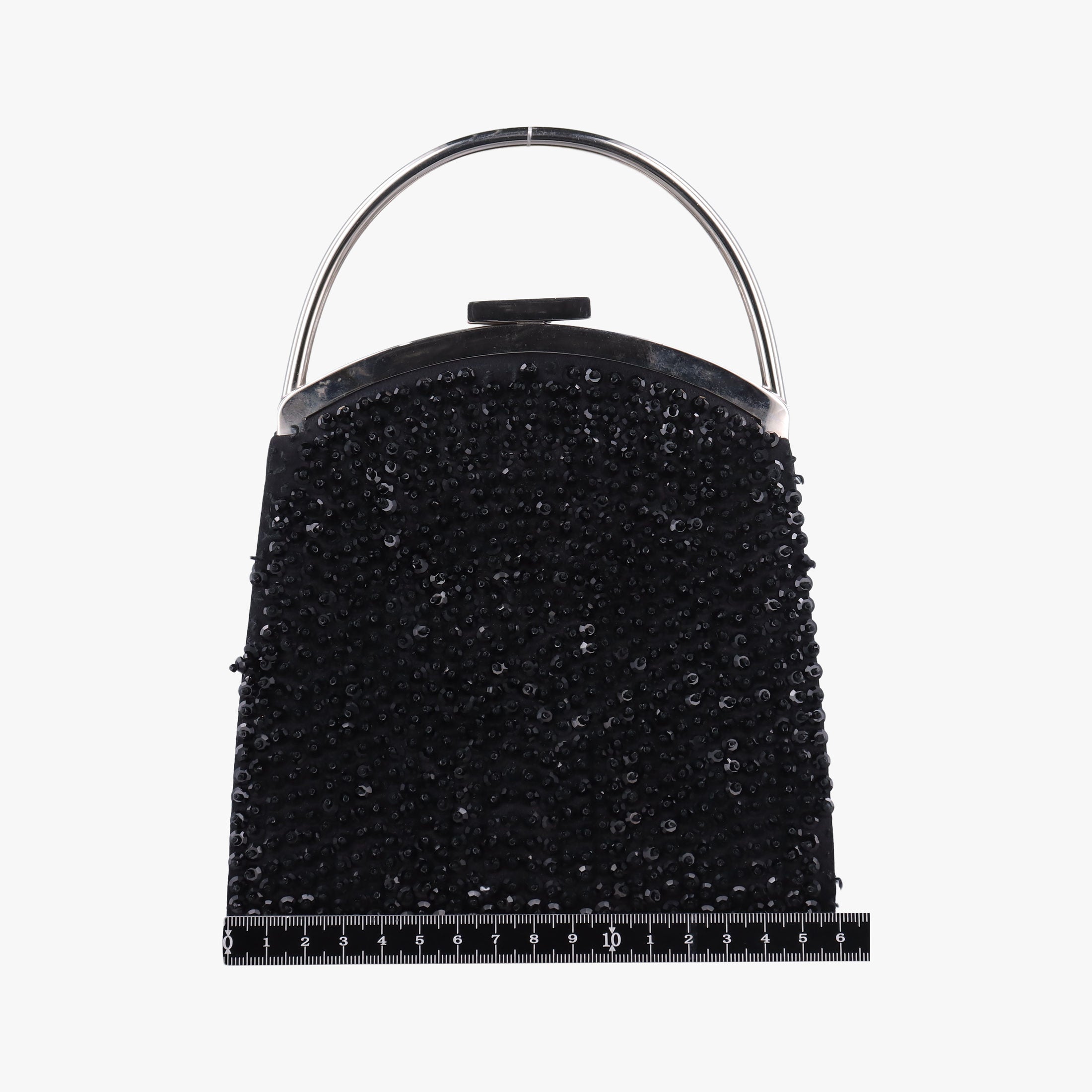 Pre-owned Gucci Beaded Satin Evening Black Sequins 005 47 handbag | stylenewstar