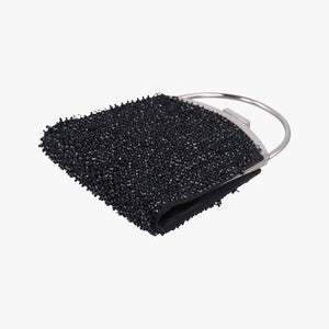 Pre-owned Gucci Beaded Satin Evening Black Sequins 005 47 handbag | stylenewstar