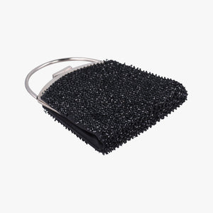 Pre-owned Gucci Beaded Satin Evening Black Sequins 005 47 handbag | stylenewstar