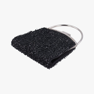 Pre-owned Gucci Beaded Satin Evening Black Sequins 005 47 handbag | stylenewstar