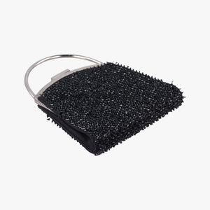 Pre-owned Gucci Beaded Satin Evening Black Sequins 005 47 handbag | stylenewstar