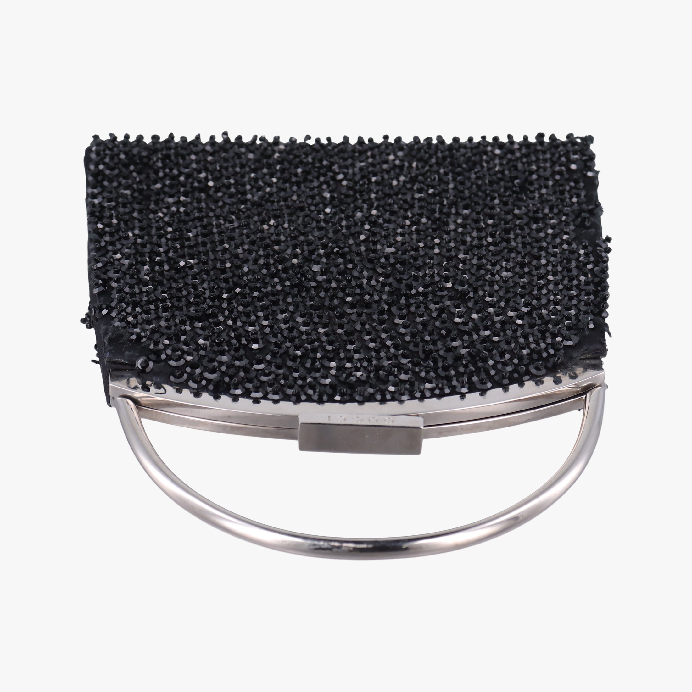Pre-owned Gucci Beaded Satin Evening Black Sequins 005 47 handbag | stylenewstar