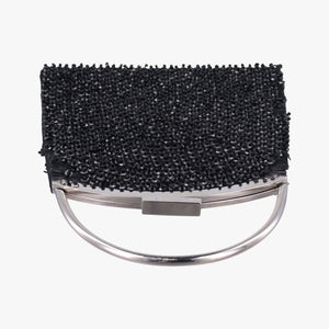 Pre-owned Gucci Beaded Satin Evening Black Sequins 005 47 handbag | stylenewstar