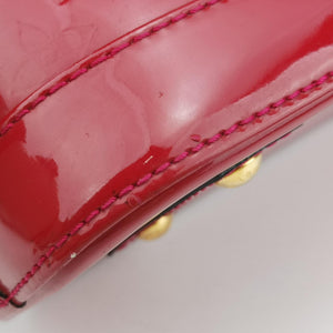 Pre-owned Louis Vuitton Alma BB pomme d'amour Vernis M91606 shoulderbag | stylenewstar