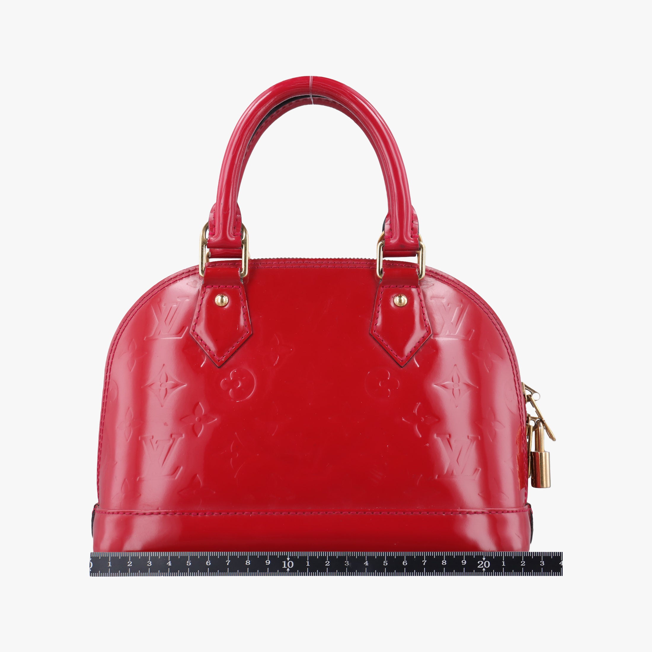 Pre-owned Louis Vuitton Alma BB pomme d'amour Vernis M91606 shoulderbag | stylenewstar