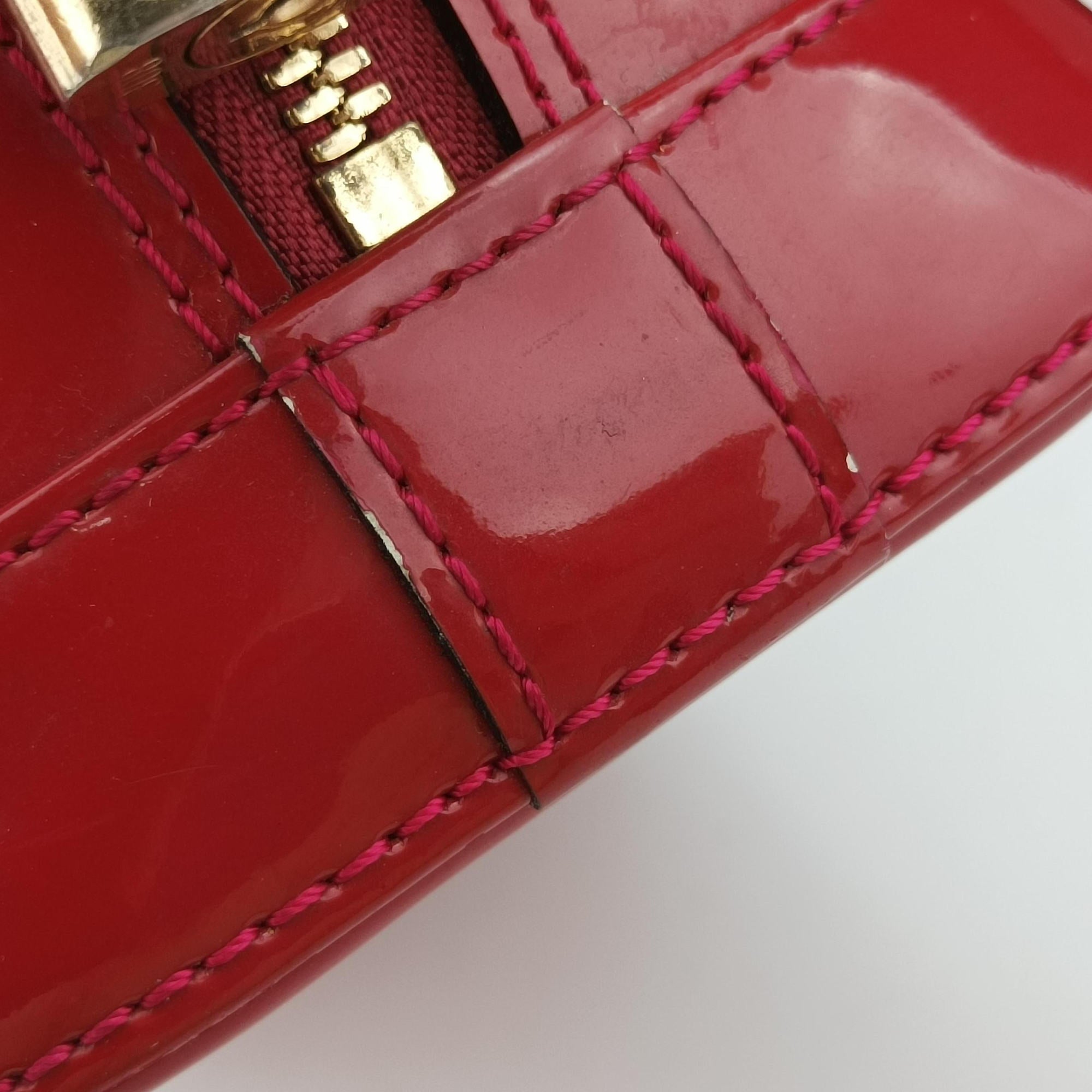 Pre-owned Louis Vuitton Alma BB pomme d'amour Vernis M91606 shoulderbag | stylenewstar