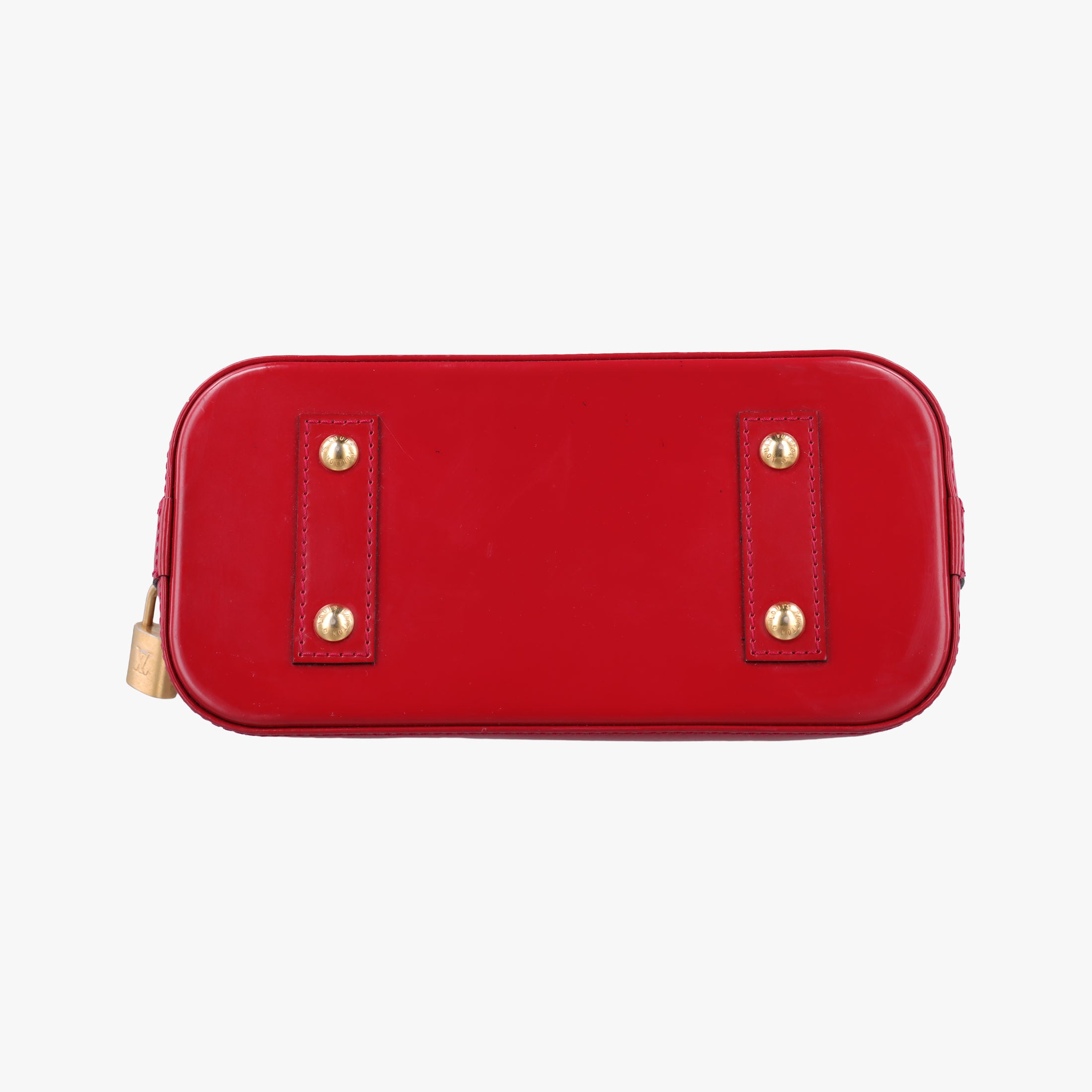 Pre-owned Louis Vuitton Alma BB pomme d'amour Vernis M91606 shoulderbag | stylenewstar