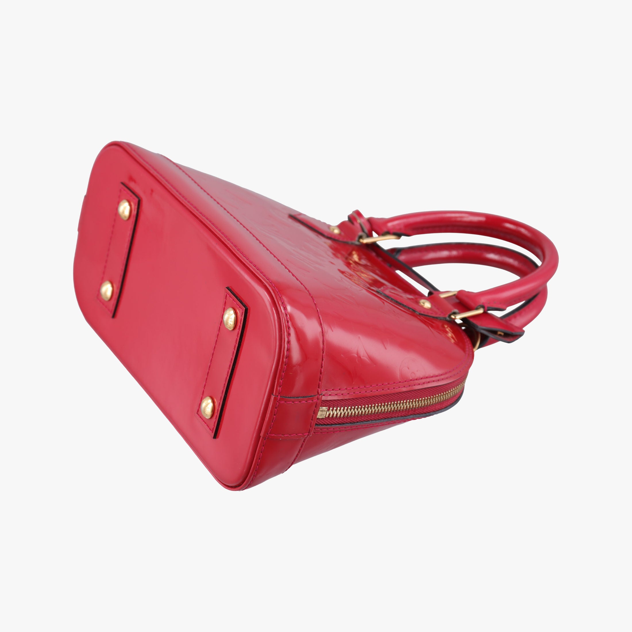 Pre-owned Louis Vuitton Alma BB pomme d'amour Vernis M91606 shoulderbag | stylenewstar