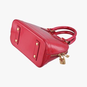 Pre-owned Louis Vuitton Alma BB pomme d'amour Vernis M91606 shoulderbag | stylenewstar