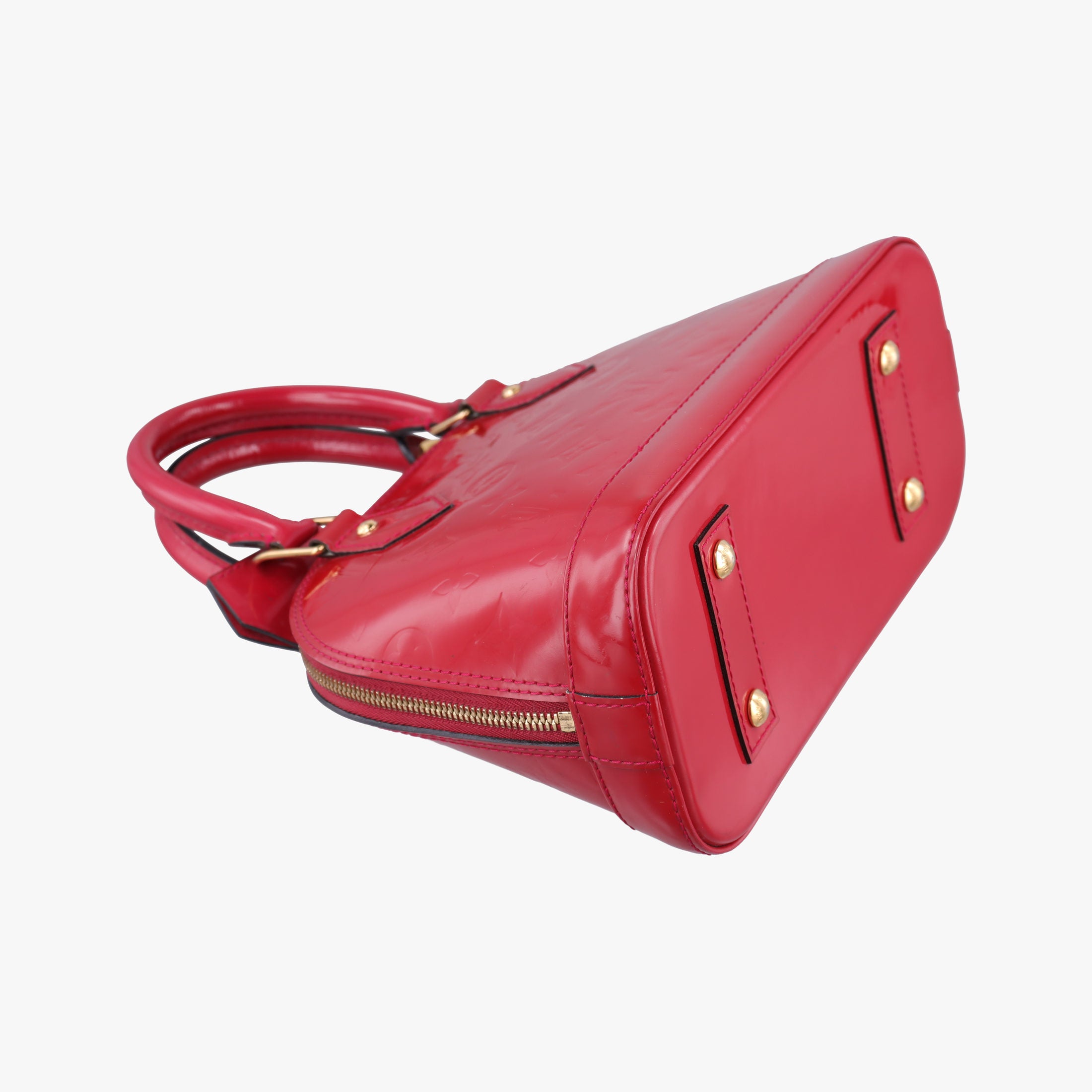 Pre-owned Louis Vuitton Alma BB pomme d'amour Vernis M91606 shoulderbag | stylenewstar