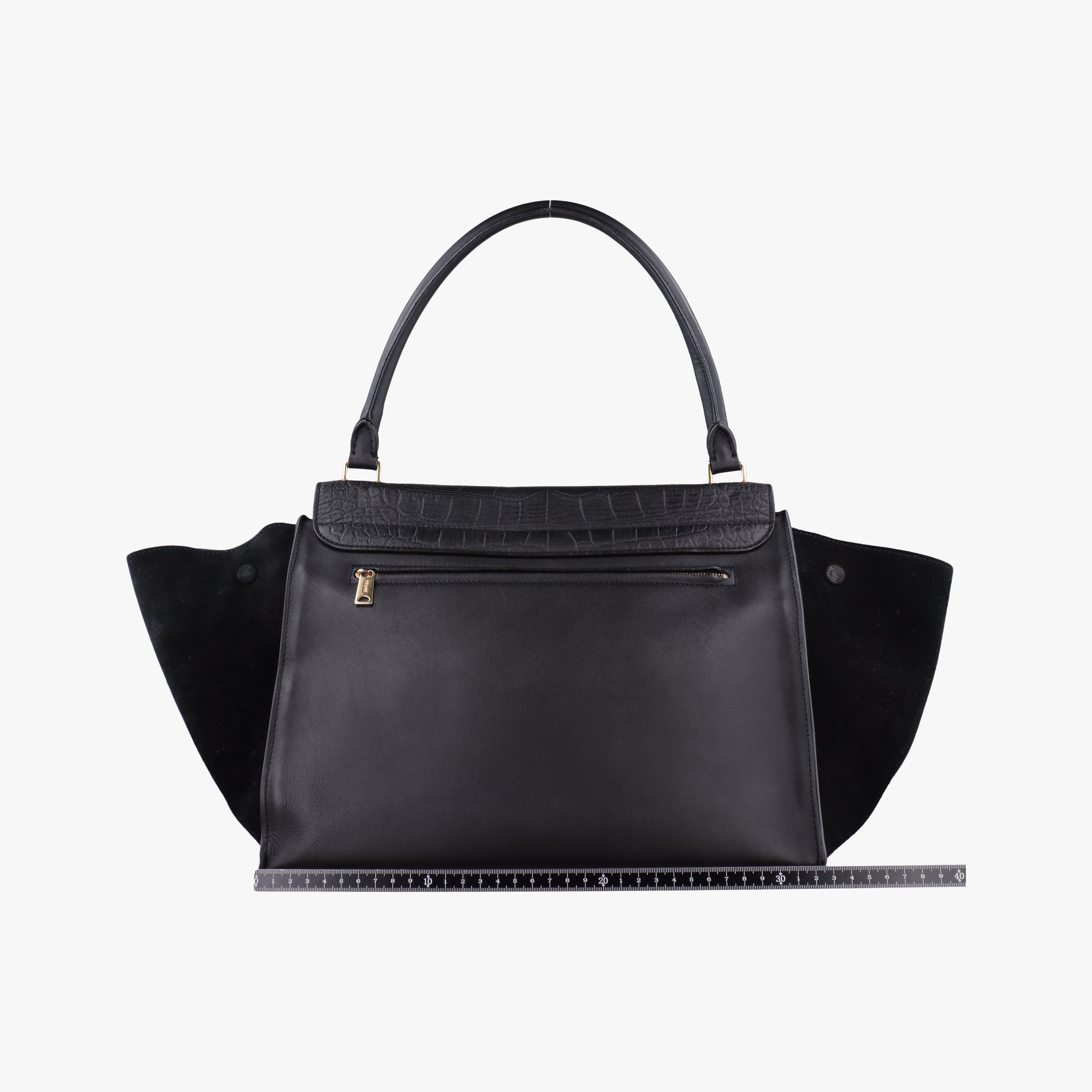 Vintage Celine Trapeze Black Suede×leather  handbag | stylenewstar