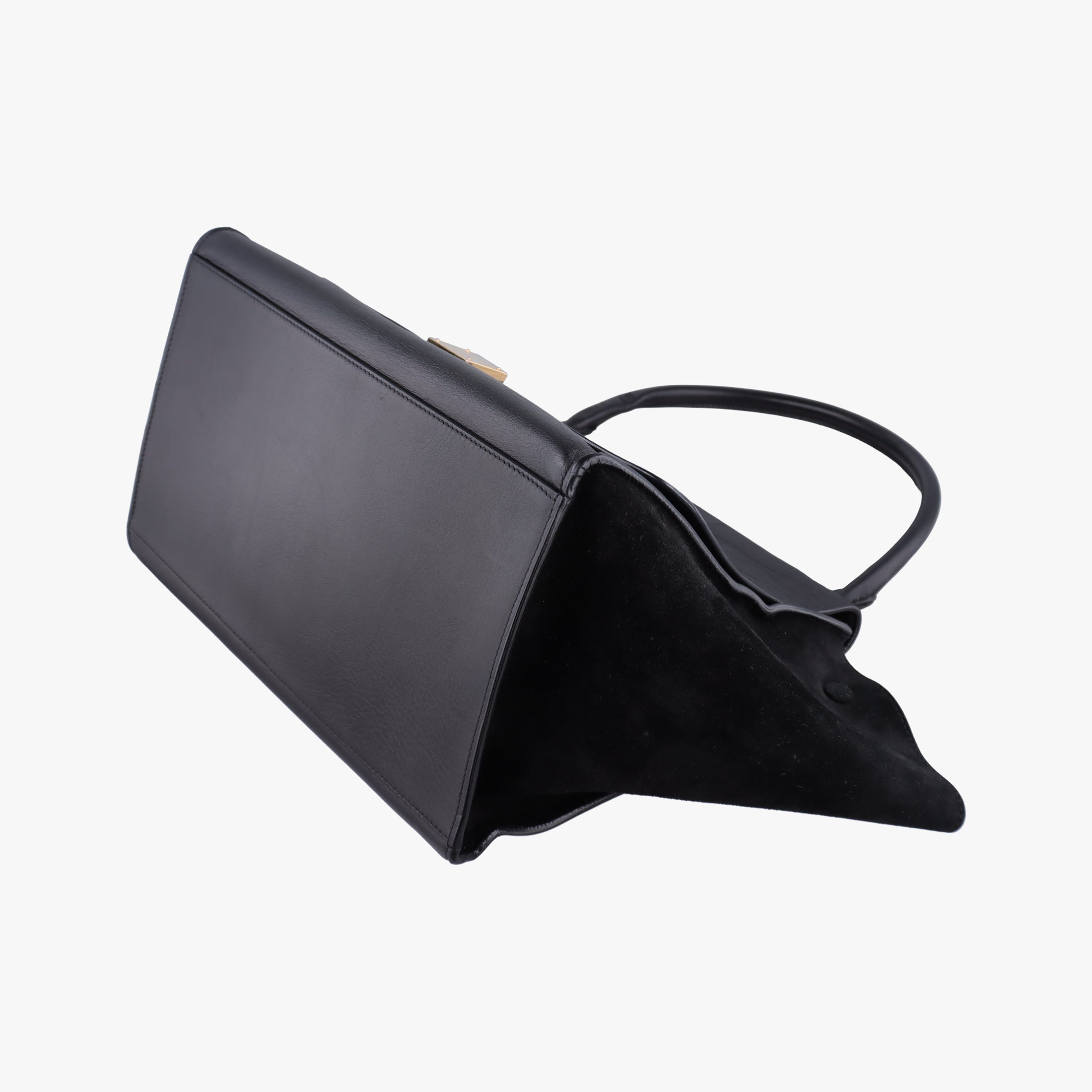 Vintage Celine Trapeze Black Suede×leather  handbag | stylenewstar