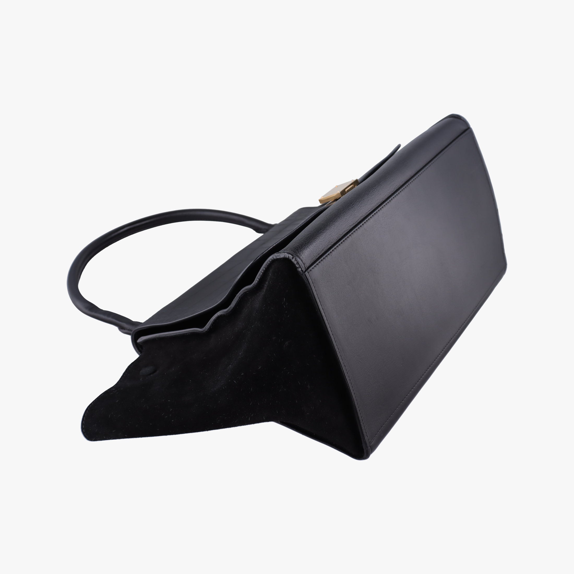 Vintage Celine Trapeze Black Suede×leather  handbag | stylenewstar