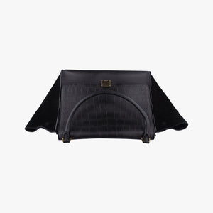 Vintage Celine Trapeze Black Suede×leather  handbag | stylenewstar