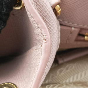 Pre-owned Prada Galleria Pink SAFFIANO Leather BN1801 shoulderbag | stylenewstar