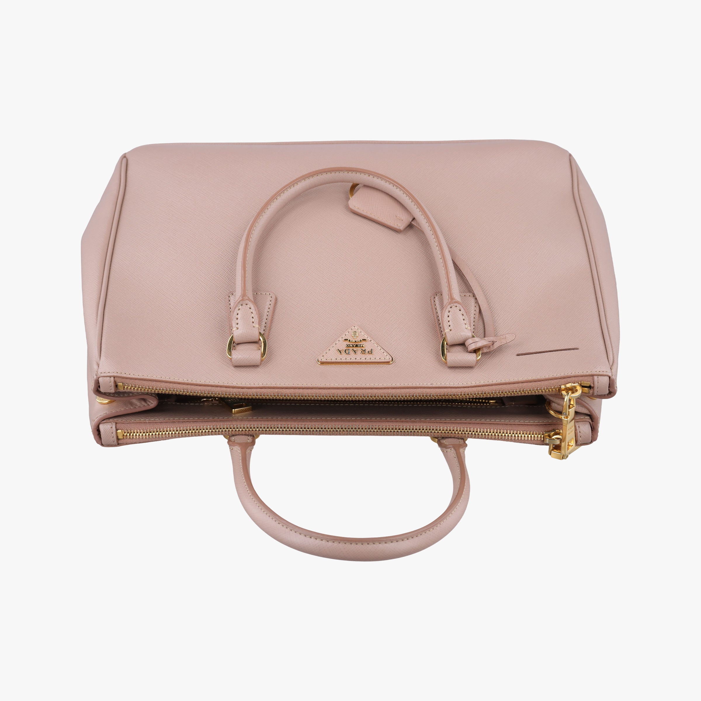 Pre-owned Prada Galleria Pink SAFFIANO Leather BN1801 shoulderbag | stylenewstar