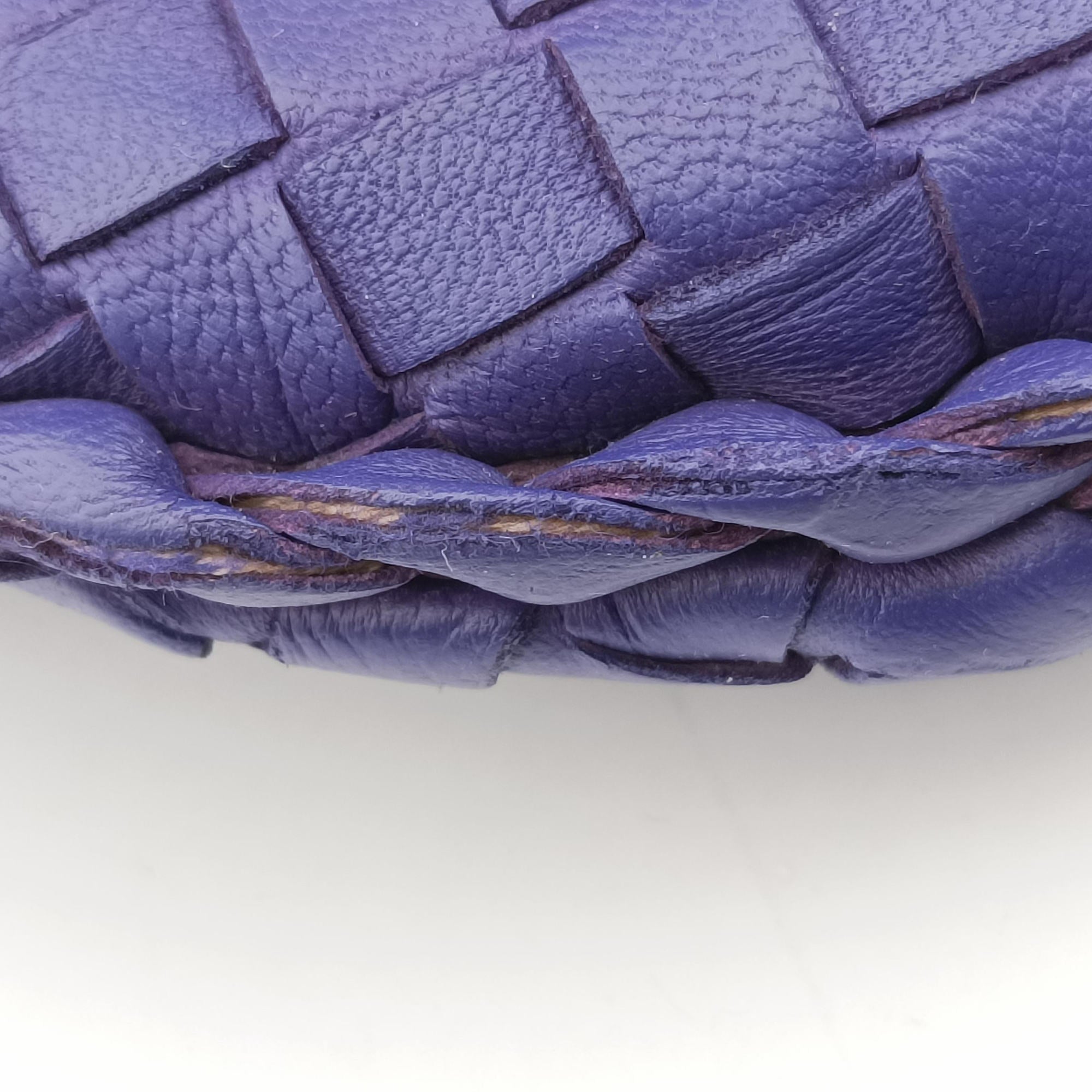 Pre-owned Bottega Veneta Intrecciato Purple lambskin  handbag | stylenewstar
