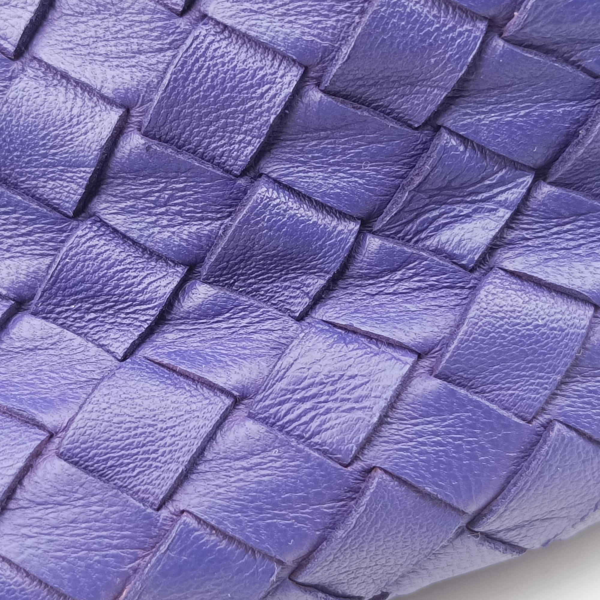 Pre-owned Bottega Veneta Intrecciato Purple lambskin  handbag | stylenewstar