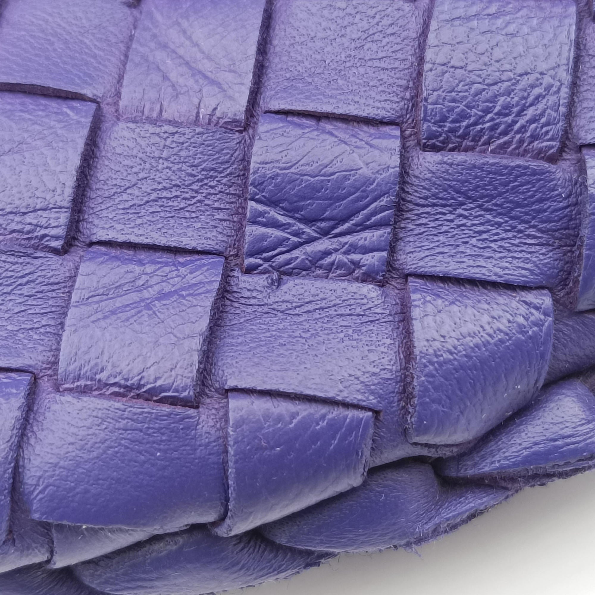 Pre-owned Bottega Veneta Intrecciato Purple lambskin  handbag | stylenewstar