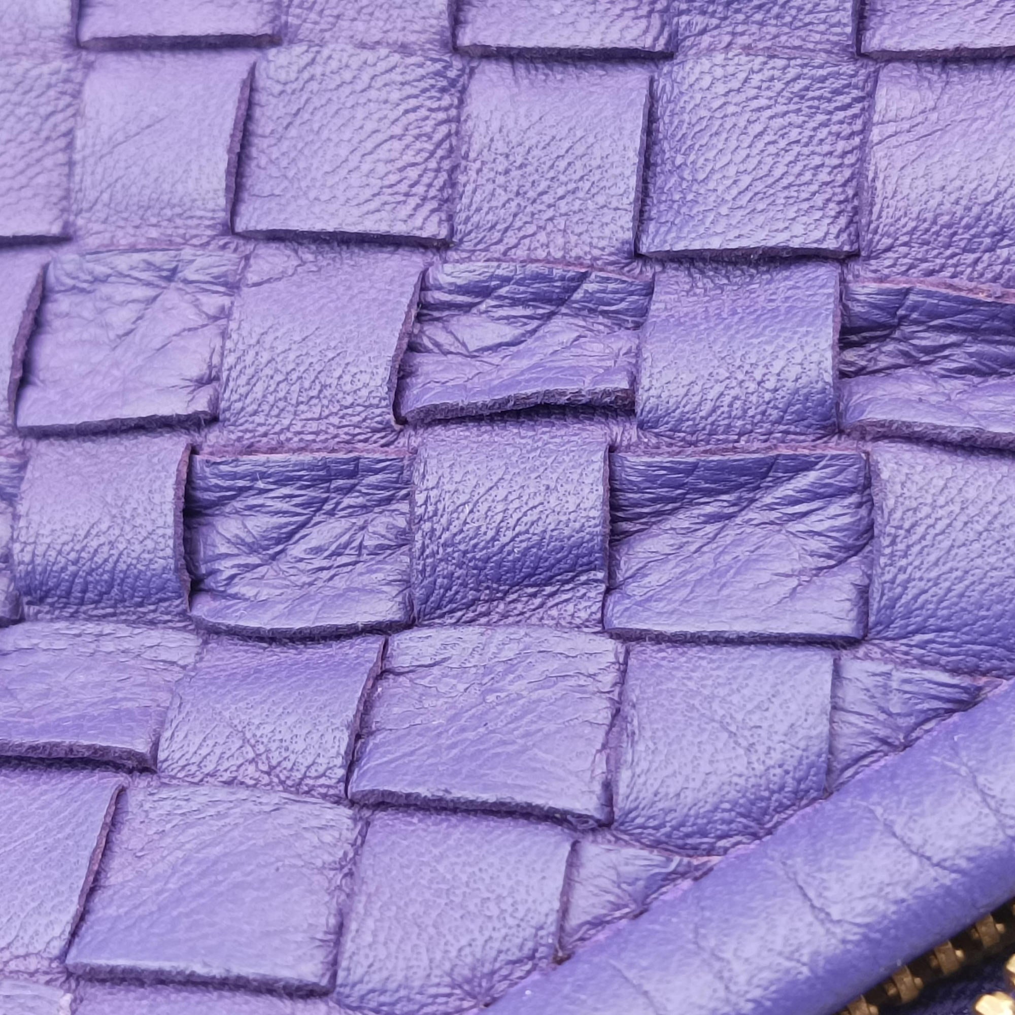 Pre-owned Bottega Veneta Intrecciato Purple lambskin  handbag | stylenewstar