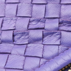Pre-owned Bottega Veneta Intrecciato Purple lambskin  handbag | stylenewstar