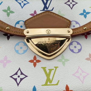Pre-owned Louis Vuitton BEVERLY MM White Monogram Multicolor M40203 handbag | stylenewstar