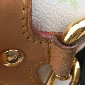 Pre-owned Louis Vuitton BEVERLY MM White Monogram Multicolor M40203 handbag | stylenewstar