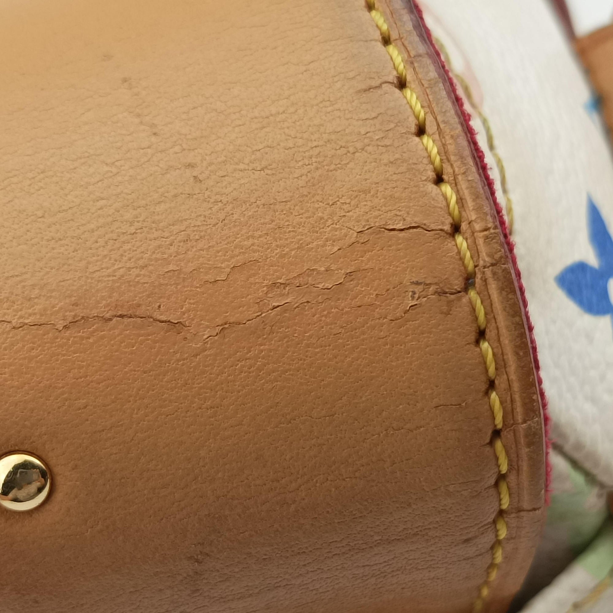 Pre-owned Louis Vuitton BEVERLY MM White Monogram Multicolor M40203 handbag | stylenewstar