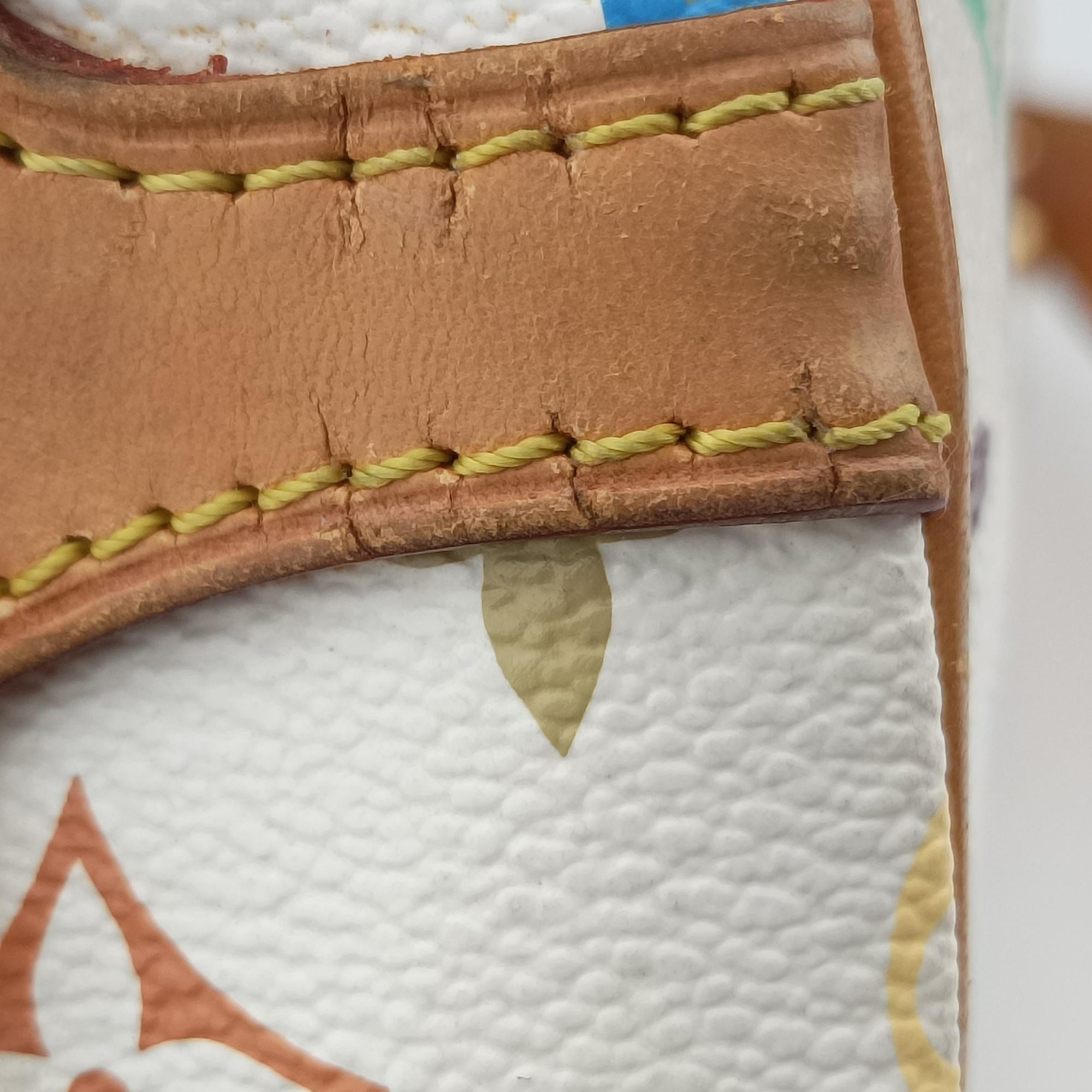 Pre-owned Louis Vuitton BEVERLY MM White Monogram Multicolor M40203 handbag | stylenewstar