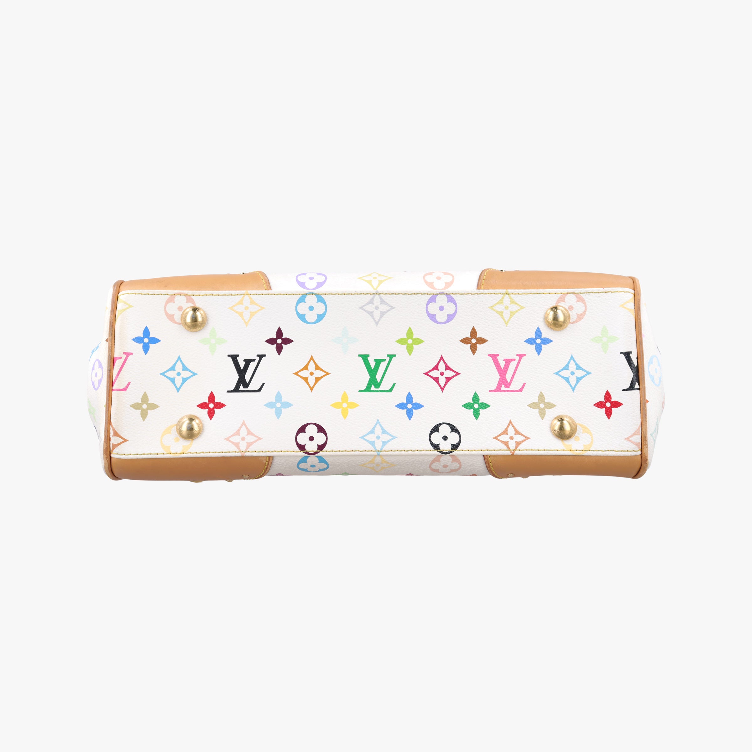 Pre-owned Louis Vuitton BEVERLY MM White Monogram Multicolor M40203 handbag | stylenewstar