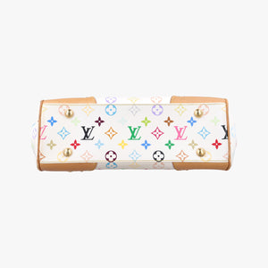 Pre-owned Louis Vuitton BEVERLY MM White Monogram Multicolor M40203 handbag | stylenewstar