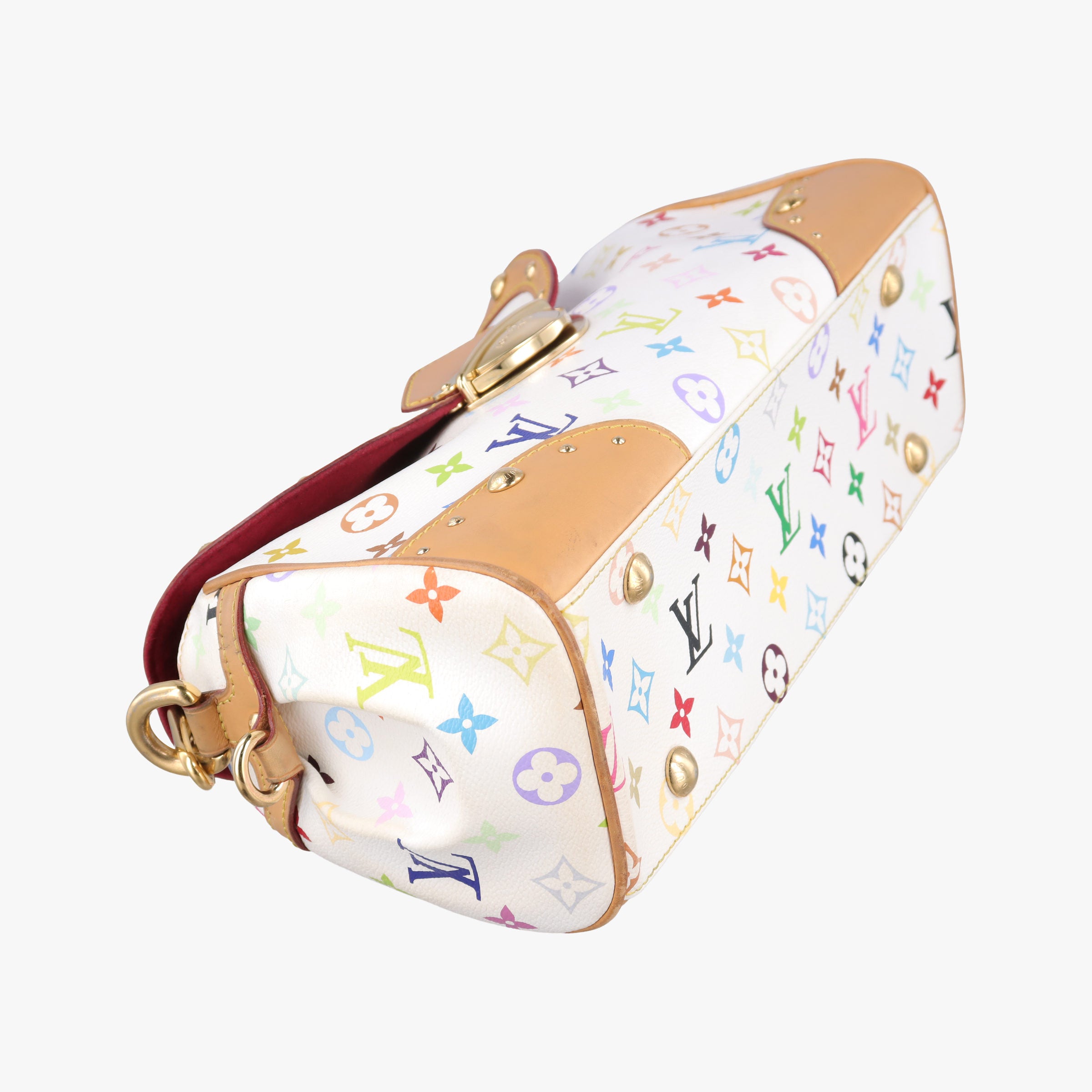 Pre-owned Louis Vuitton BEVERLY MM White Monogram Multicolor M40203 handbag | stylenewstar