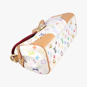 Pre-owned Louis Vuitton BEVERLY MM White Monogram Multicolor M40203 handbag | stylenewstar