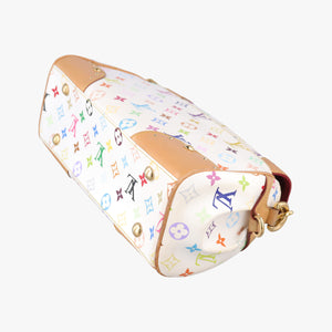 Pre-owned Louis Vuitton BEVERLY MM White Monogram Multicolor M40203 handbag | stylenewstar