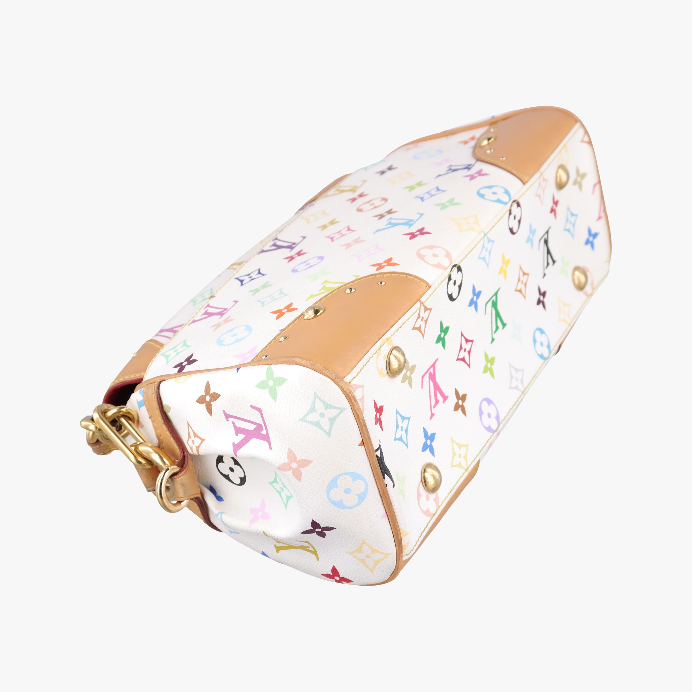 Pre-owned Louis Vuitton BEVERLY MM White Monogram Multicolor M40203 handbag | stylenewstar