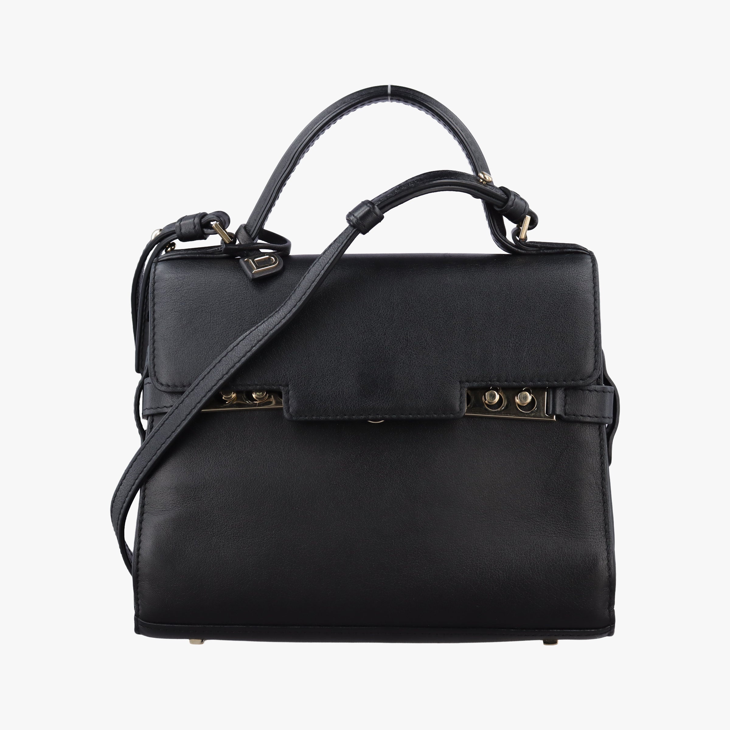 Pre-owned Delvaux Tampete Black Leather  shoulderbag | stylenewstar