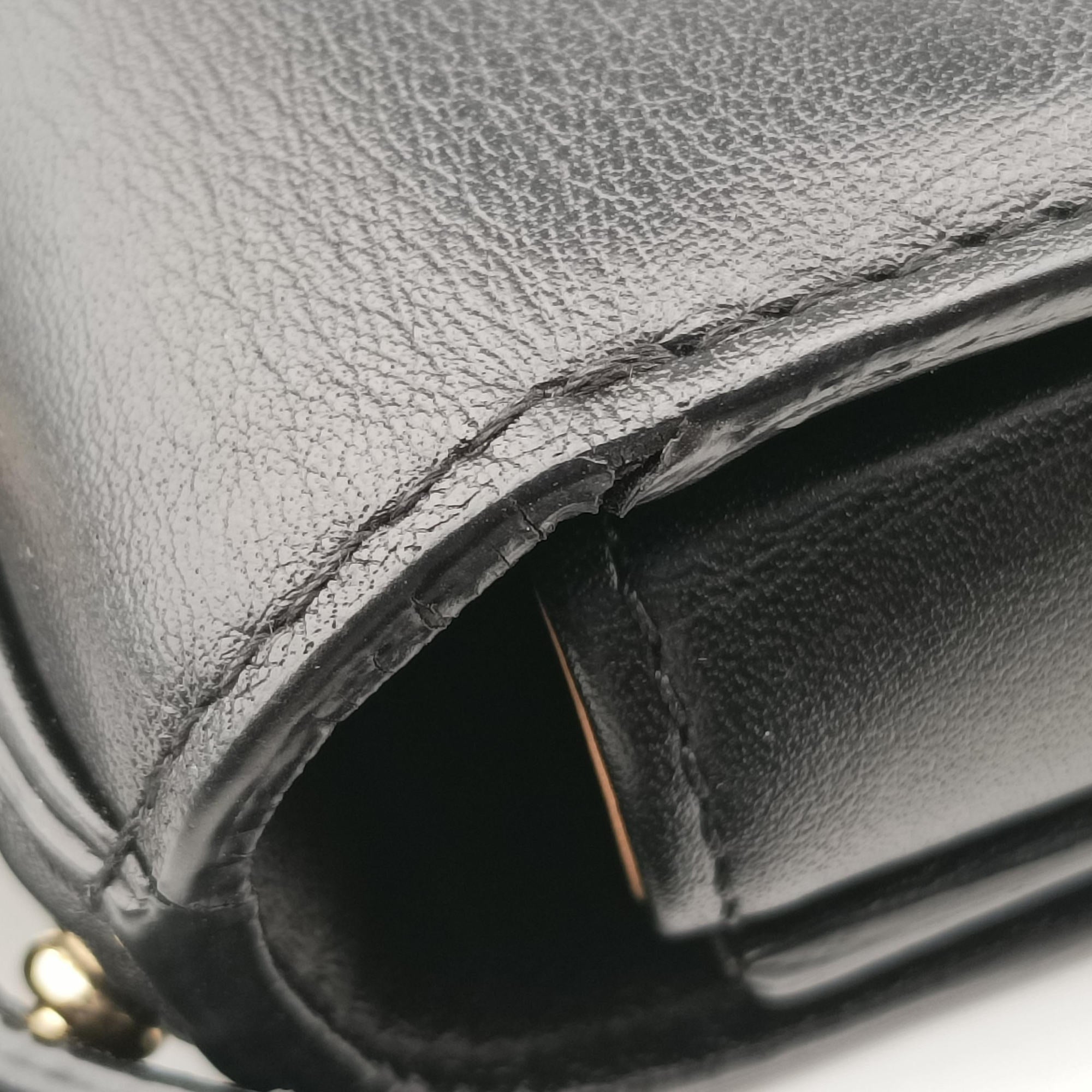 Pre-owned Delvaux Tampete Black Leather  shoulderbag | stylenewstar