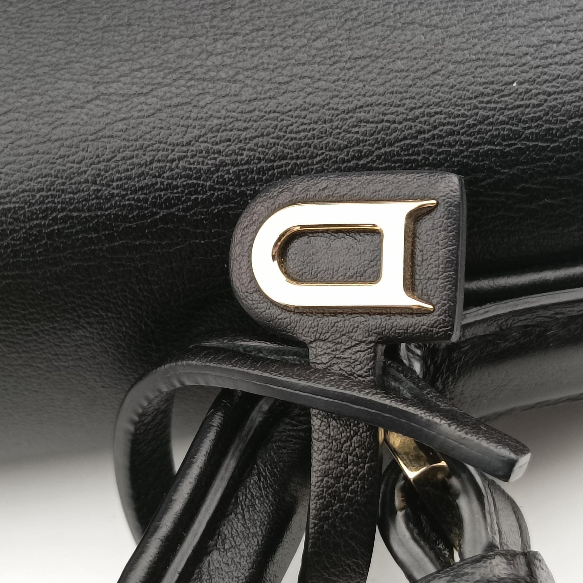 Pre-owned Delvaux Tampete Black Leather  shoulderbag | stylenewstar