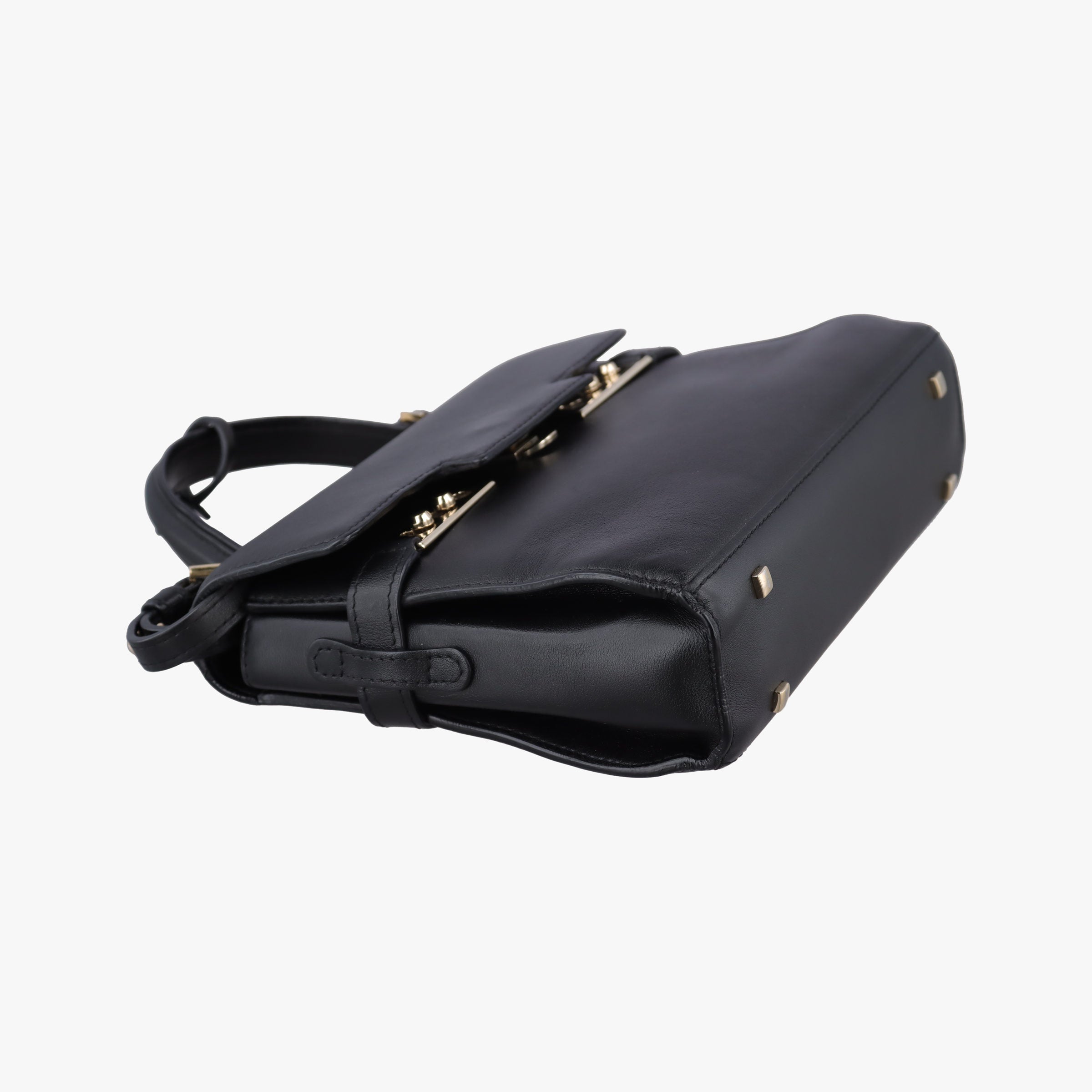 Pre-owned Delvaux Tampete Black Leather  shoulderbag | stylenewstar